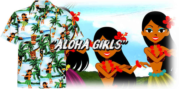 hawaiihemd herren baumwolle aloha girls türkis