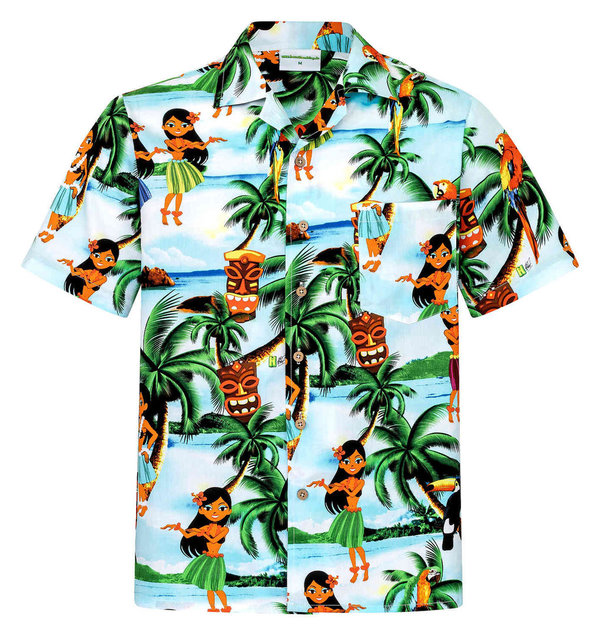 Hawaiihemd "Aloha Girls" - Größe S - 8XL