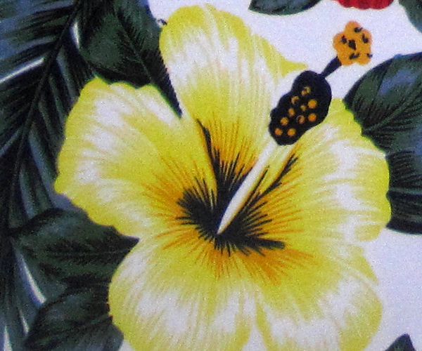 "Hawaiian Flowers (white)" - Größe M - 3XL