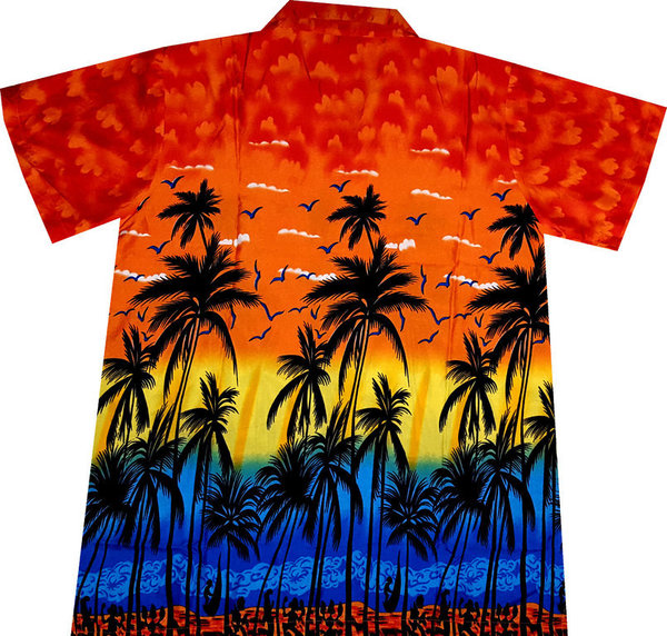 Hawaiihemd "Hawaiian Paradise (orange)" - Größe S - 6XL