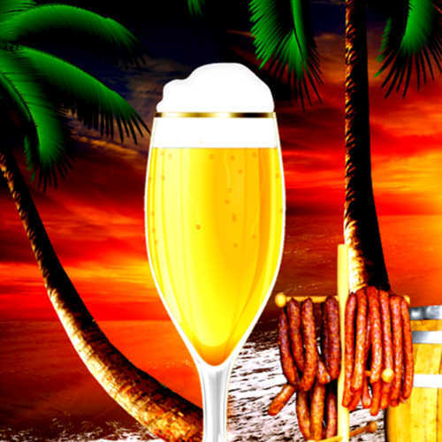 Hawaiihemd "Beer in Paradise" - Größe S - 8XL