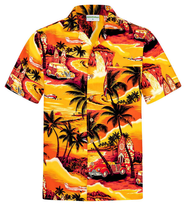Hawaiihemd "Golden Summer" - Größe S - 8XL