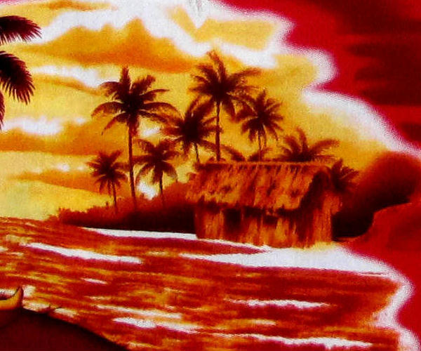 Hawaiihemd "Sunset in Paradise" - Größe 2XL + 3XL