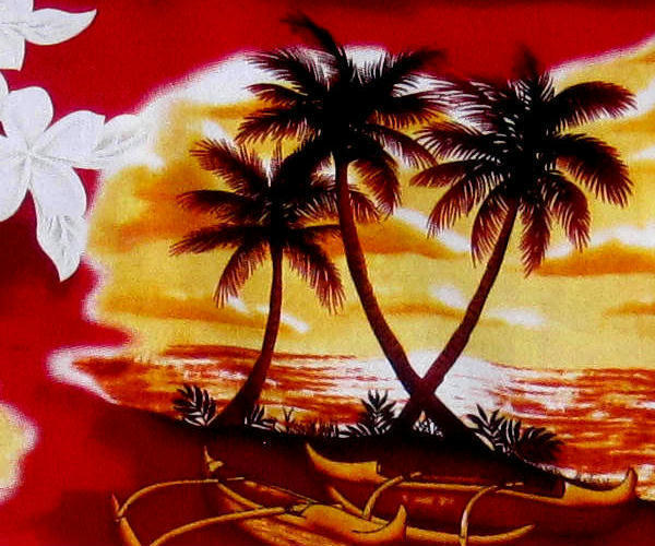 Hawaiihemd "Sunset in Paradise" - Größe 2XL + 3XL