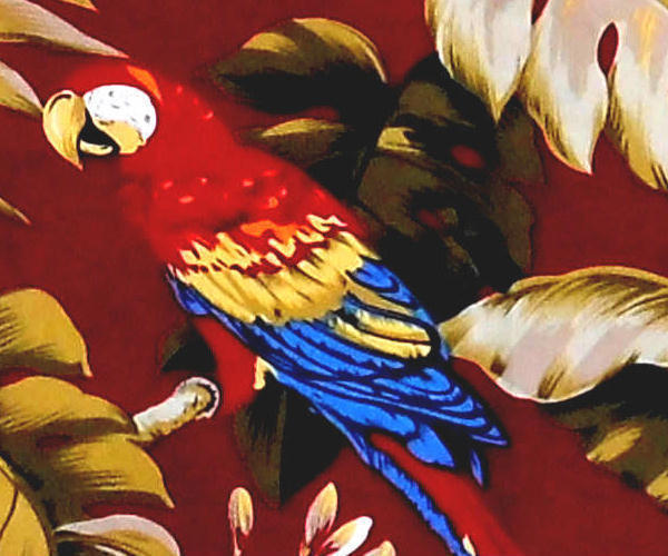 Hawaiihemd "Hawaiian Parrots (red)" - Größe 3XL