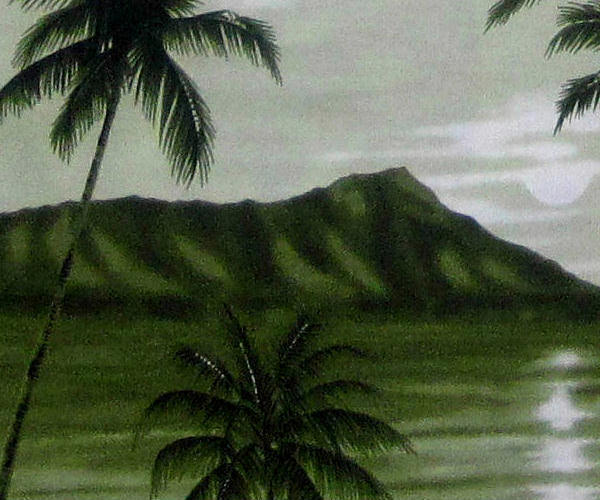 "Silent Day (green)" - Größe M - Designed in Hawaii