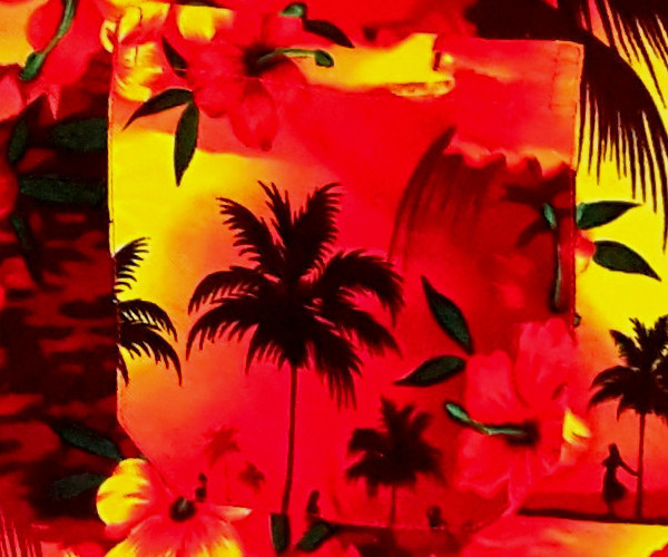 Hawaiihemd "Sunset Girls" - Größe S - 6XL