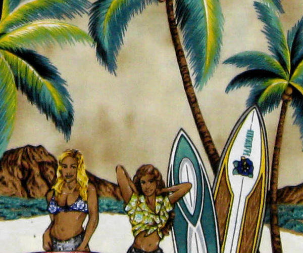 Einzelstück ! "Surfing in Hawaii" - M - Original Made in Hawaii