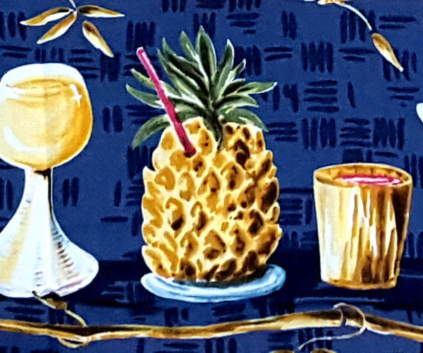 "Hawaiian Cocktails (blue)" - 2XL - Original Made in Hawaii