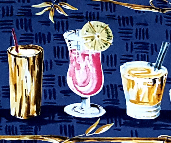 "Hawaiian Cocktails (blue)" - 2XL - Original Made in Hawaii