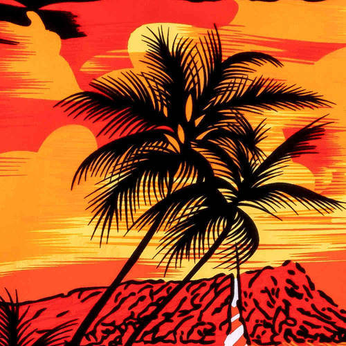 Hawaiihemd "Evening on Hawaii" - Größe M - 8XL