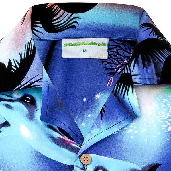 Hawaiihemd "Dolphin's Ocean" - Größe S - 6XL