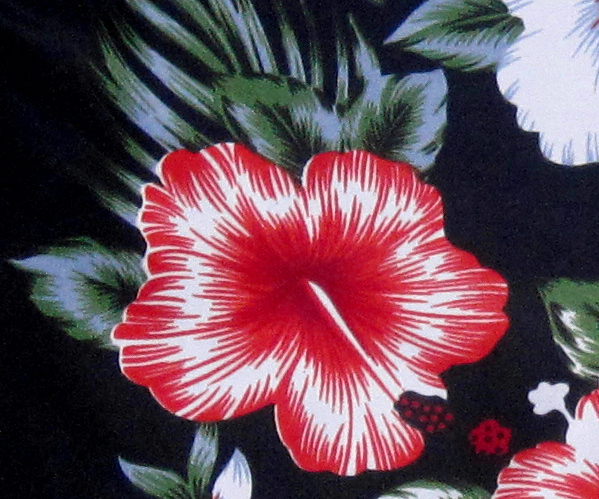"Hawaiian Flowers (black)" - Größe M + L