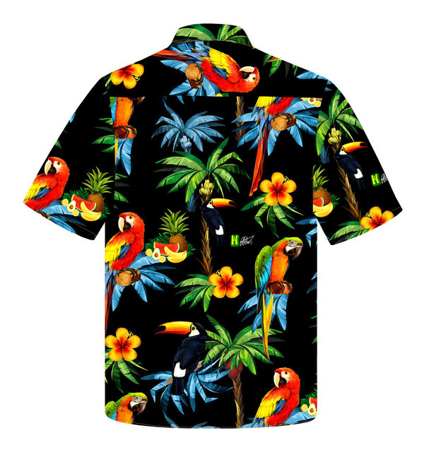 Hawaiihemd "Hawaiian Parrots 2.0" - Größe S - 8XL