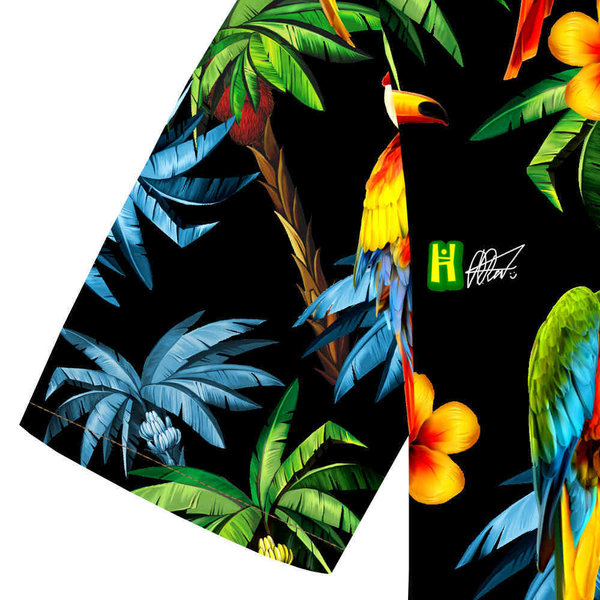 Hawaiihemd "Hawaiian Parrots 2.0" - Größe S - 8XL