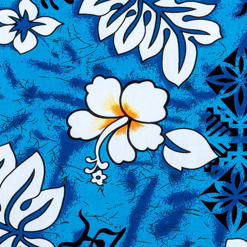 Hawaiihemd "Classic Flowers (blue)" - Größe S - 8XL