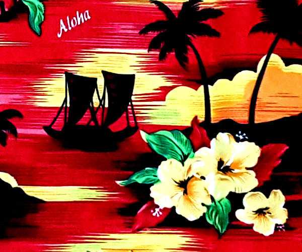 Hawaiihemd "Summer Beach (red)" - Größe M - 6XL