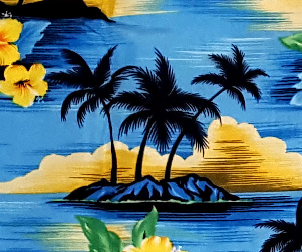 Hawaiihemd "Summer Beach (blue)" - Größe L - 6XL