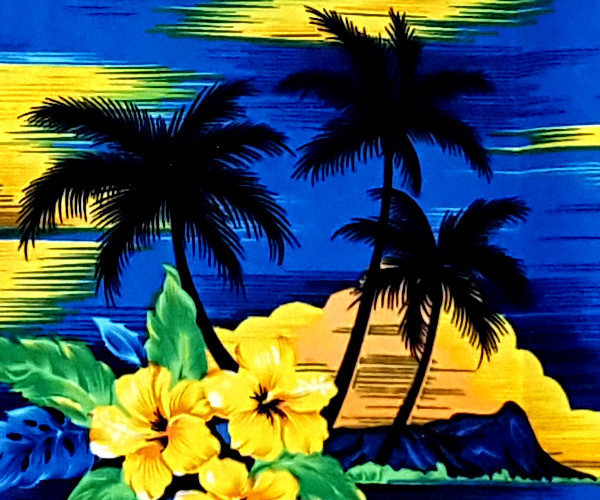 Hawaiihemd "Summer Beach (dark blue)" - Größe M-6XL
