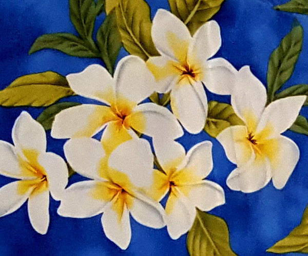 Hawaiihemd "Summer Flowers (blue)" - Größe M - 6XL