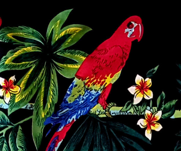 "Parrots of Hawaii (black)" - Größe M - 2XL