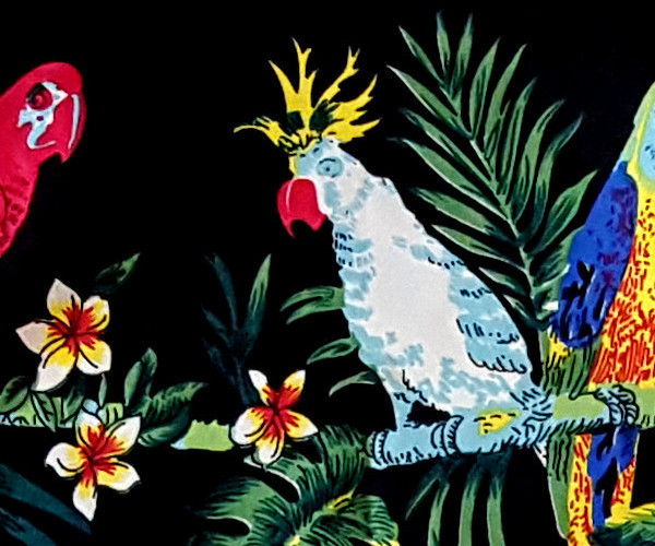 "Parrots of Hawaii (black)" - Größe M