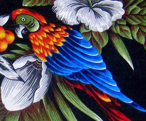 "Hawaiian Parrots (black)" - Größe M