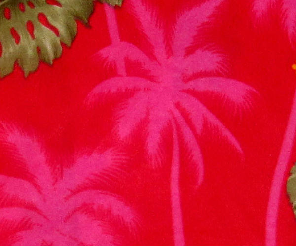 "Flowers of Hawaii (red)" - Größe M - 2XL