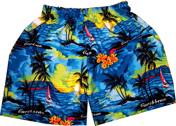 "Caribbean Sunset (blue)" inkl. Shorts - für Kinder von 1-8