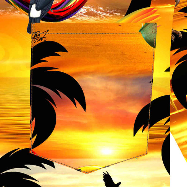 Hawaiihemd "Sunshine Parrots" - Größe S - 8XL