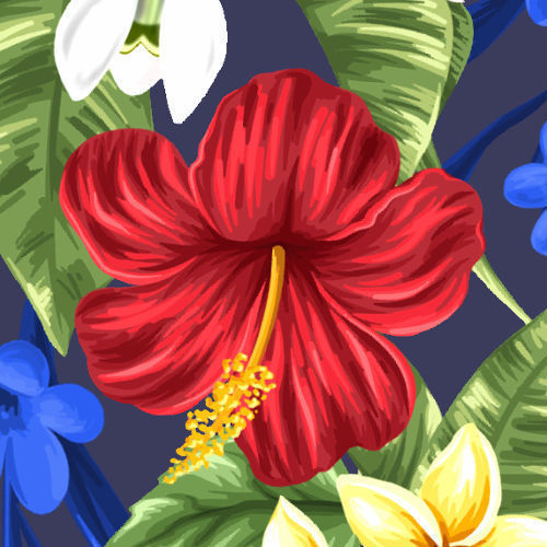 Hawaiihemd "Blue Elegance" - Größe S - 8XL