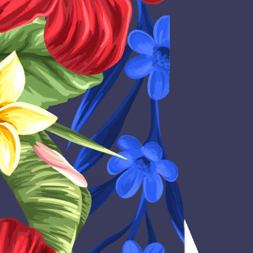Hawaiihemd "Blue Elegance" - Größe S - 8XL