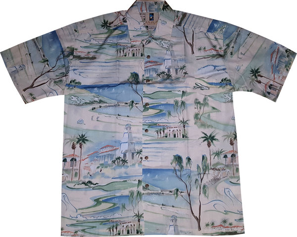 "Golf in Paradise (white)" - S + L - Original Made in Hawaii