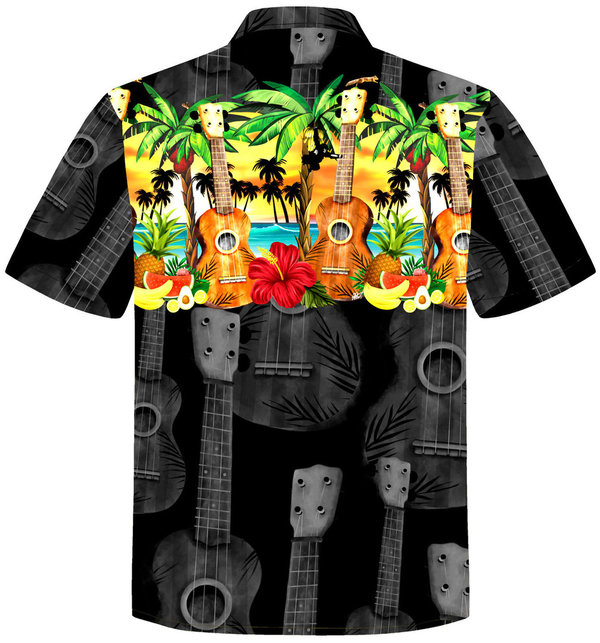 Hawaiihemd "Hawaiian Ukulele" - Größe S - 8XL