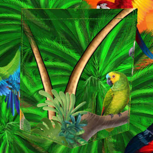 Hawaiihemd "Jungle Parrots" - Größe S - 8XL