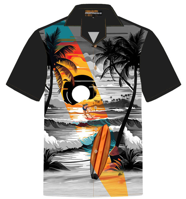 Hawaiihemd "Dark Beach Night" - Größe 8XL